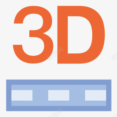 3D电视眼镜3D图标