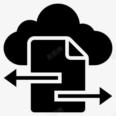 服务器数据传输云计算云服务器图标图标
