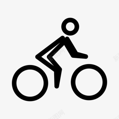 人骑自行车人运动图标图标