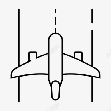 飞机飞行跑道飞机机场图标图标