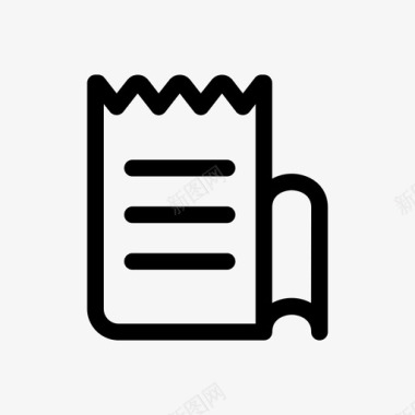 收据账单收据餐厅图标图标