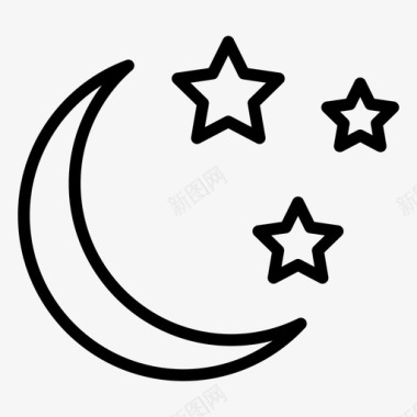 月亮夜晚阳光图标图标