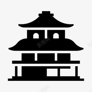 金阁寺日本金陵地标图标图标