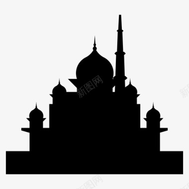 普特拉清真寺建筑吉隆坡图标图标