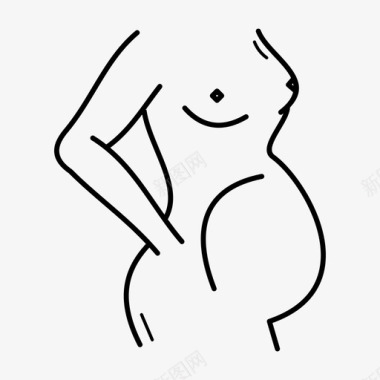 孕妇8个月肚皮图妊娠期图标图标