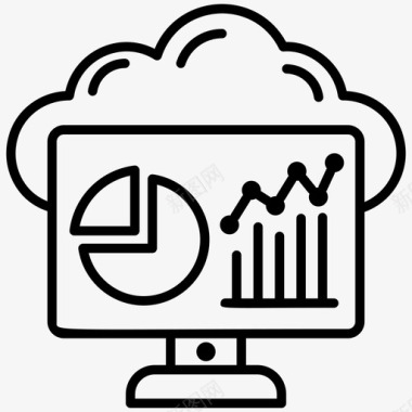 数据分析企业管理财务报告图标图标