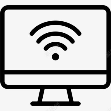 雕塑系列wifi列计算机图标图标