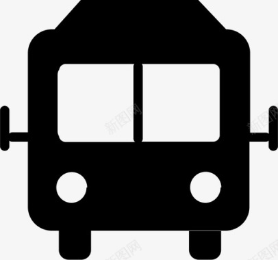 公共汽车通勤学校图标图标