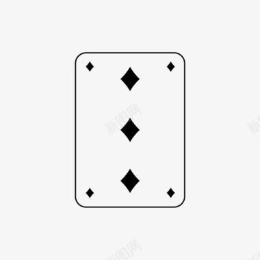 三颗钻石纸牌玩牌图标图标