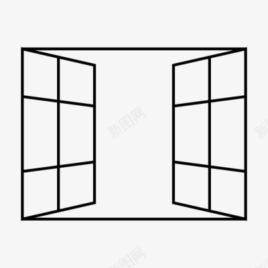 窗户橱窗家具图标图标