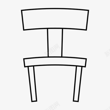 木制栏杆椅子家具休息图标图标