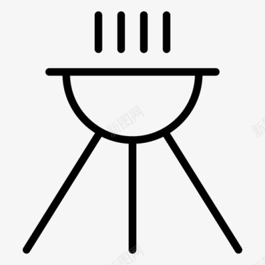 旅游线路燃烧器烹饪食物图标图标