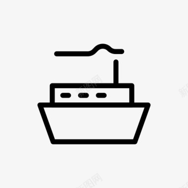 帕劳旅游线路船游轮运输图标图标