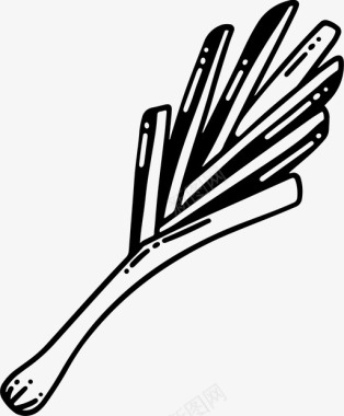 韭菜食物蔬菜图标图标