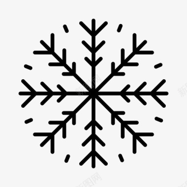 雪晶圣诞节霜冻图标图标