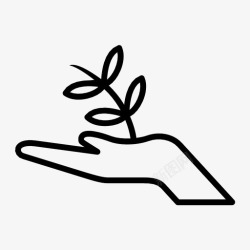 种一棵种一棵树花园手图标高清图片