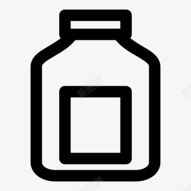 广口瓶玻璃瓶胶粘物图标图标