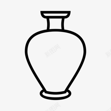 飘浮装饰花瓶古董装饰图标图标