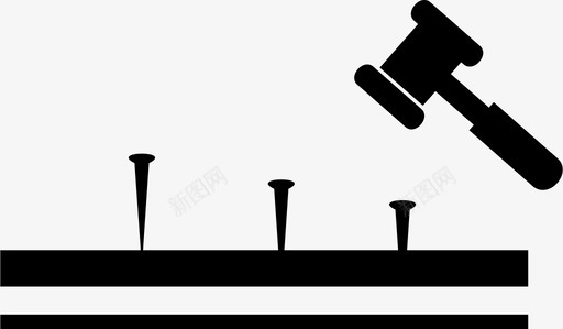 矢量钉子鞋钉子建筑锤子图标图标