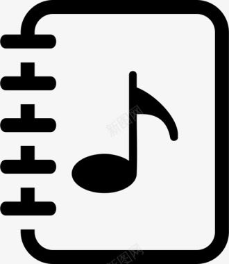 音乐书线绳音符图标图标