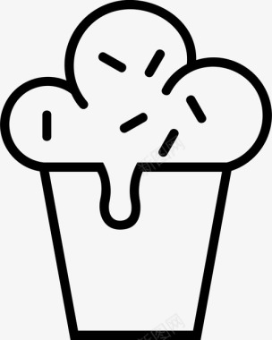 冰激凌蛋卷冰淇淋凉爽图标图标