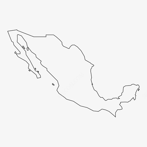 墨西哥地图轮廓图片