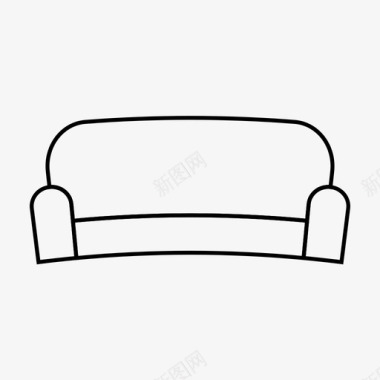 沙发座椅室内家具图标图标