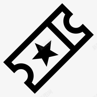 电影票矢量电影票票图标图标