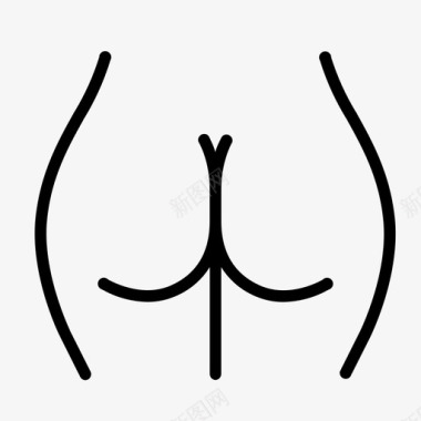 女性生殖女性臀部解剖学身体图标图标