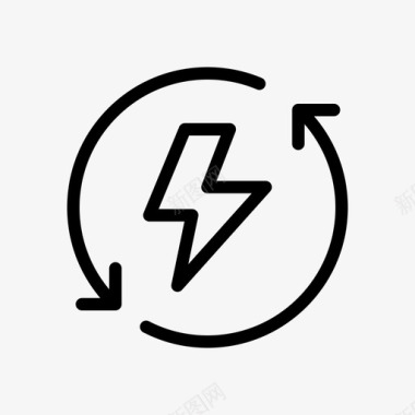 能量电荷图标图标