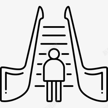 自动扶梯爬梯梯子图标图标