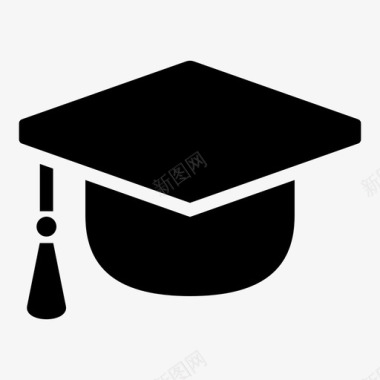 毕业帽学士学位图标图标