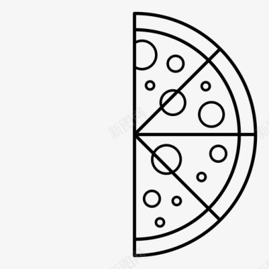 过腊八披萨八分之四八分之四分数图标图标
