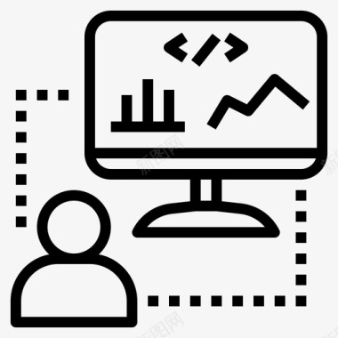 矢量公司标识bi开发者分析业务图标图标