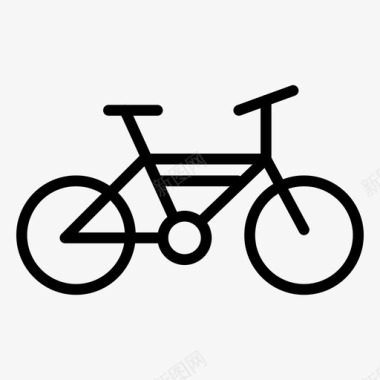 旅游线路自行车运动骑行图标图标