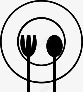 盘子餐盘热菜图标图标