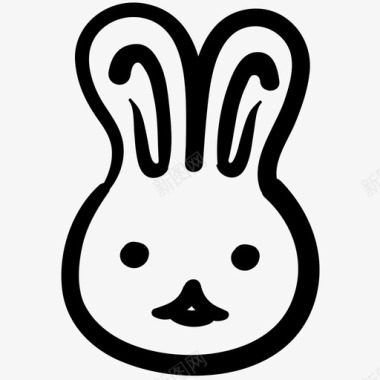 复活节彩蛋兔子动物复活节图标图标
