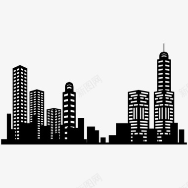 PNG建筑物城市建筑物街区图标图标