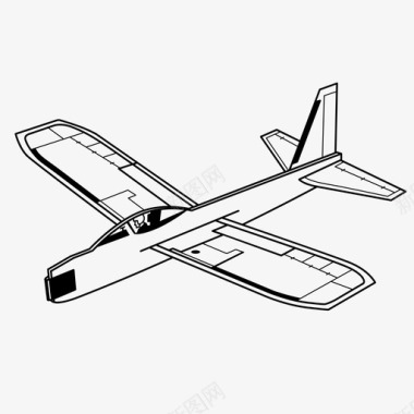 滑翔机飞机套件图标图标