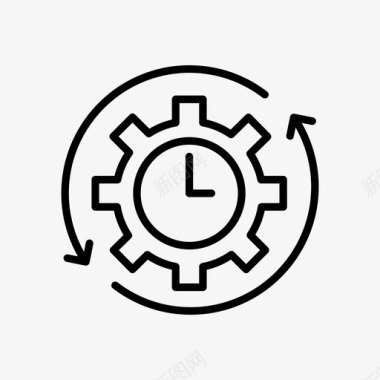 时间进程时间管理时间规划器图标图标