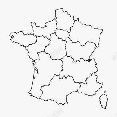 地图针法国地区地图欧洲法国图标图标