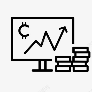 涨价趋势加密分析比特币加密货币图标图标