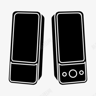 低音扬声器高保真扬声器音乐图标图标