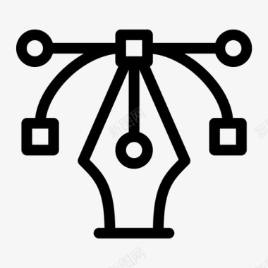 矢量平面图钢笔工具平面图采购商图标图标