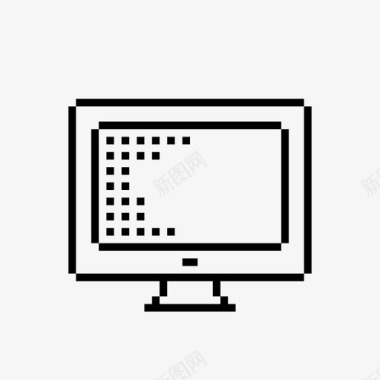 像素化imac台式电脑macintosh图标图标