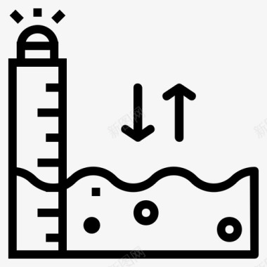 潮汐海水水图标图标