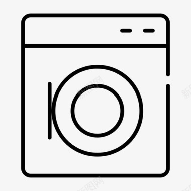 洗衣房洗衣机滚筒图标图标