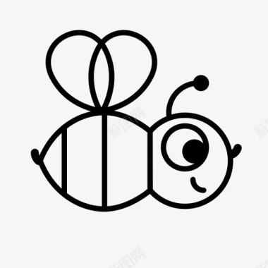 小孩和婴儿蜜蜂婴儿昆虫图标图标