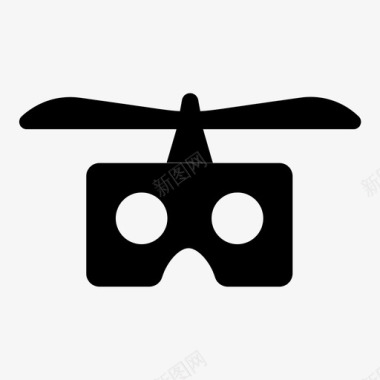 3d电视vr无人机3d眼镜图标图标