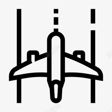跑道起飞飞机机场图标图标